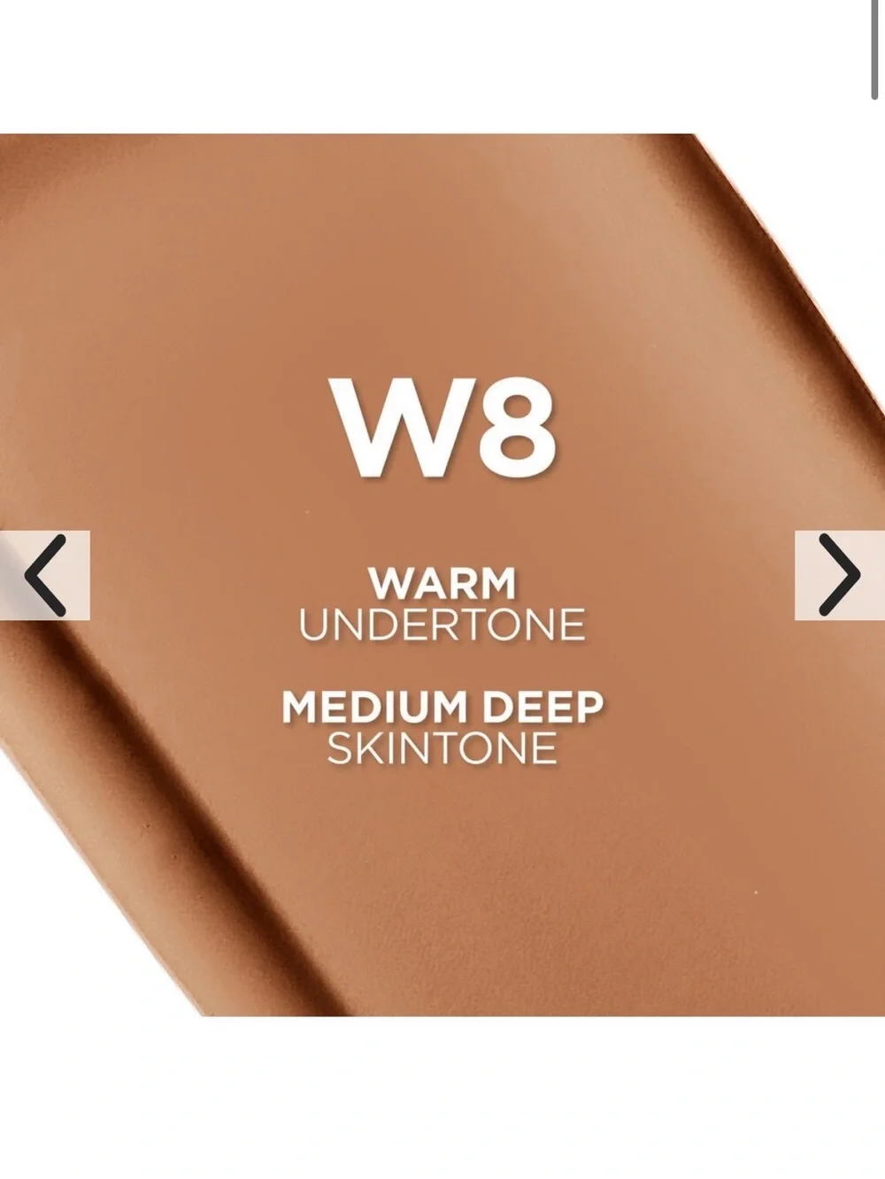 L'Oreal True Match Foundation W8 Warm Medium Deep - Tan Shade